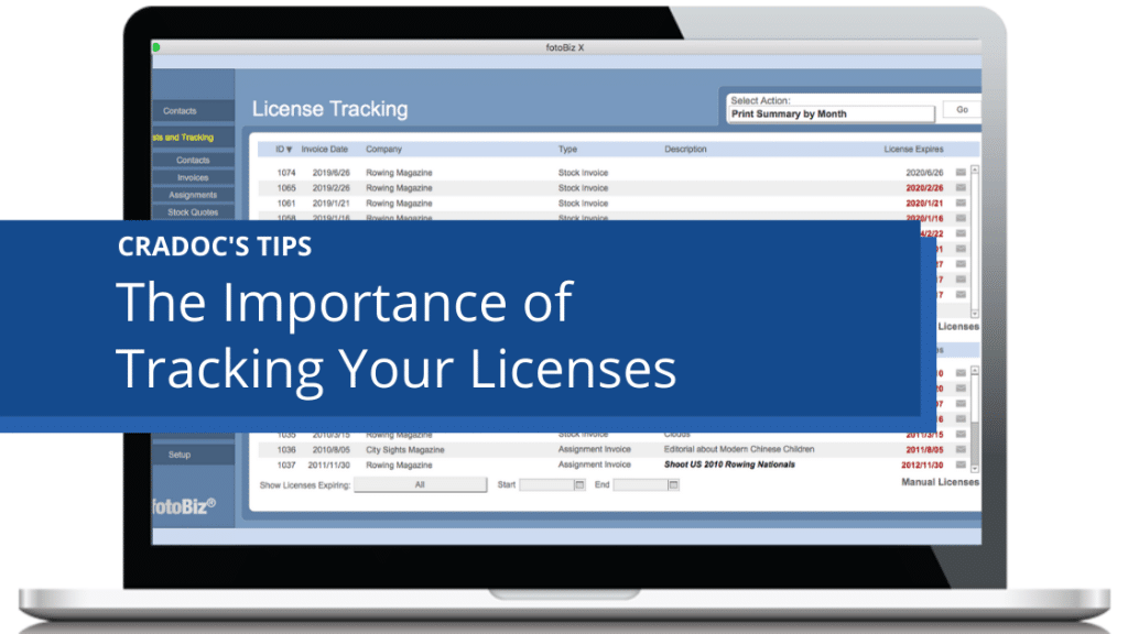 Cradoc fotoSoftware - the importance of tracking your licenses